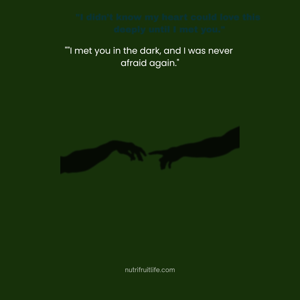 Gothic Love Quotes – I met you in the dark, and I was never afraid again
