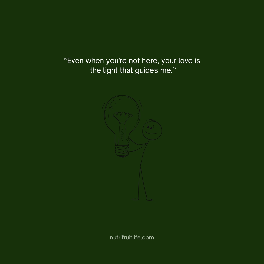 Inspirational Missing Mom Quote – Even when you're not here, your love is the light that guides me.