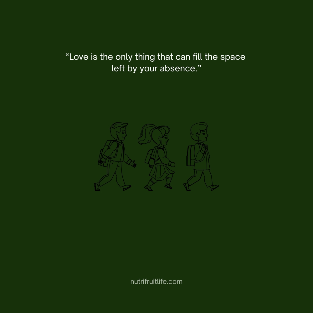 Inspirational Missing Mom Quote – Love is the only thing that can fill the space left by your absence.
